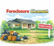 abandoned home with debris ready for foreclosure cleanout service in Colorado