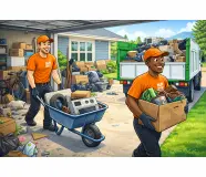 Same day Junk removal in Colorado clearing out cluttered garage