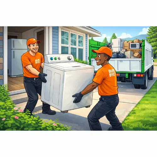 Junk removal in Colorado service removing washing machine from home