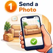 Send a photo for junk removal in Thornton Colorado
