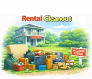 rental property cleanout in Colorado showing furniture and belongings removed from a home for turnover