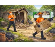 Junk removal in Colorado dismantling and removing old shed from backyard