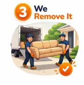 Appliance removal team hauling away refrigerator and household appliances in Colorado