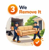 Bulk trash pickup crew removing large items and bulky junk in Colorado