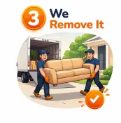 Debris removal crew hauling renovation debris and cleanup material in Colorado
