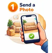 Customer sending photos for appliance removal quote in Colorado